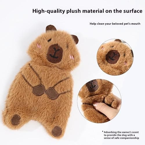 Crinkle bear dog toy w squeaker thumbnail 4