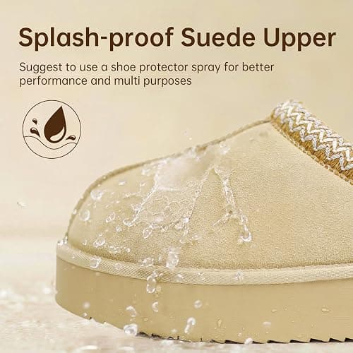 EVELLYHOOTD Slipper for Women Men Suede Braided Mini Boots with Fluffy Fur Lining Short Ankle Boots for Autumn Winter Warm Casual Comfort Shoes thumbnail 6