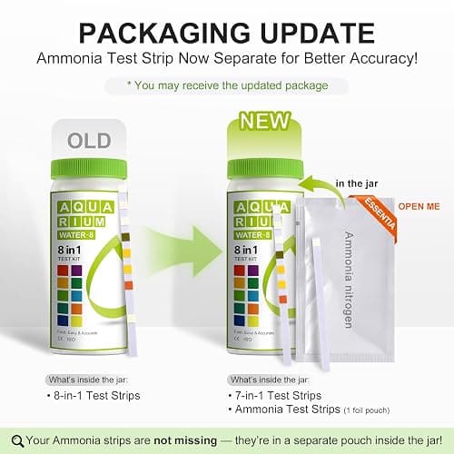 AAwipes 8-in-1 Aquarium Test Kit for Fish Tanks - Quick & Accurate Water Testing Strips for Aquariums & Ponds. Tests pH, Ammonia, Alkalinity, Hardness, Chlorine, etc. (K02-50) thumbnail 7
