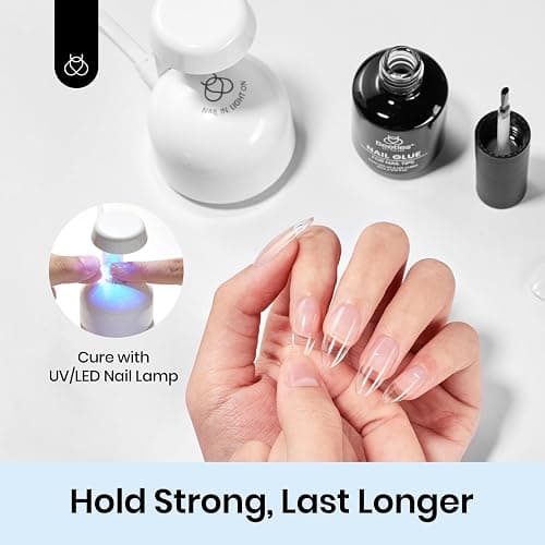 Beetles 15ml Gel Nail Glue 9 in 1 for Acrylic Nails Tips and Clear Press on Nails, Long Lasting Extension Glue, Base Coat, Blooming Art Gel, U V Light Cured thumbnail 3