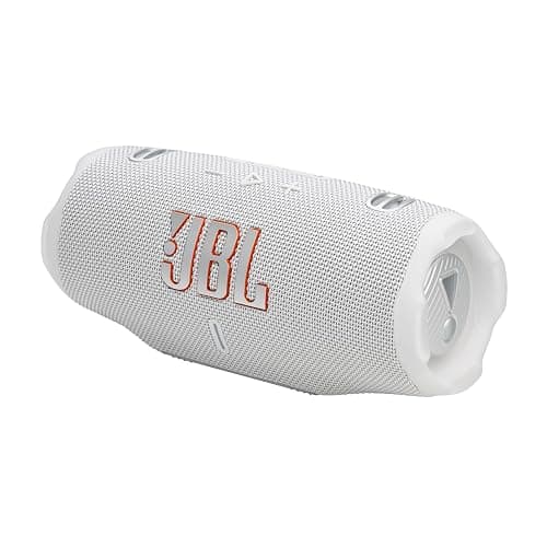 JBL Charge 6 - Portable Waterproof & Drop-Proof Bluetooth Speaker, Bold Pro Sound with AI Sound Boost, 28Hrs of Playtime, Built-in powerbank & Comes with a Sturdy/Removable Carrying Strap (White) thumbnail 7