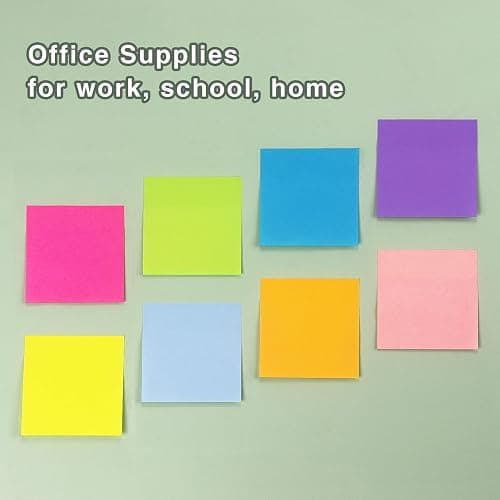 Eastern Wolf 8 Pads Sticky Notes 3x3 Self-Stick Notes 8 Bright Multi Colors Purple Sticky Notes, 85 Sheet/Pad thumbnail 7