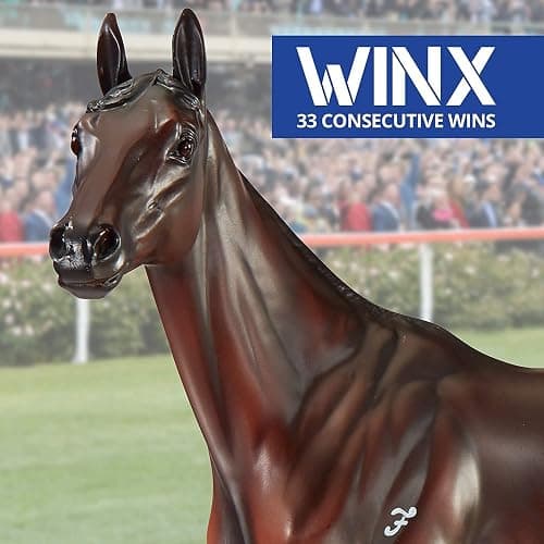 Breyer Horses Traditional Series Winx | Australian Racehorse | Horse Toy Model | 10.5" x 9.5" | 1:9 Scale Horse Figurine | Model #1828, Brown thumbnail 3