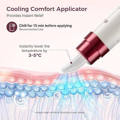 Momcozy ComfortNip™ Cooling Comfort & Touch Free Nipple Cream, Nipple Cream for Breastfeeding, Instant Relief, Plant-Based Formula, Newborn Essentials with Cooling Ceramic Applicator, 1.76oz thumbnail 3