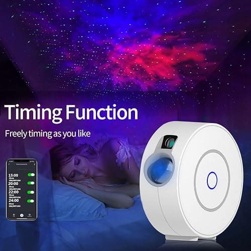 CHIGIH Smart Galaxy Projector, LED Starry Sky Night Light Star Projector, Nebula Ceiling Night Light App & Voice Controlled Northern Lights Projector for Room Bedroom Parties Decor Birthday Gifts thumbnail 4