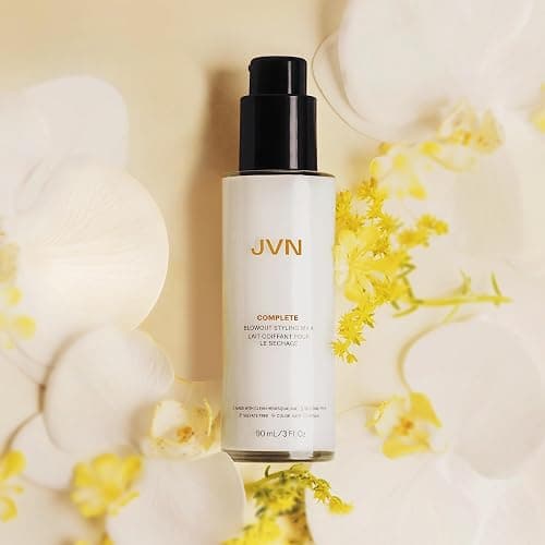 JVN Complete Blowout Styling Milk, 0.84 Fl Oz, Travel Size, Frizz Fighting, Heat Activated Style Extending Hair Cream and Heat Protectant, Hair Care for Women and Men, Silicone Free thumbnail 9