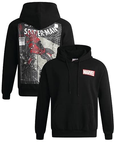 Marvel Spider-Man Mens Graphic Hoodies - Breathable Soft Fleece Cotton-Blend Pullover Sweatshirt Hoodies for Men - Image 1
