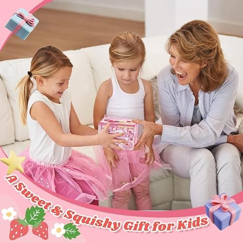 Strawberry Butter Slime, 7 oz. Scented Slime Kit Toys Cute Preppy Stuff for Girls Boys Kids, Cool Teen Girls Birthday Gifts Party Favors Stocking Stuffers - Strawberry thumbnail 6