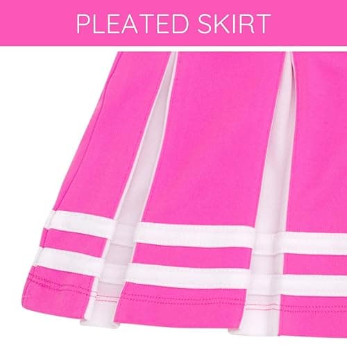 Barbie Girls Cheerleader Dress and Bow Outfit Set Toddler to Big Kid Sizes (2T - 14-16) thumbnail 5