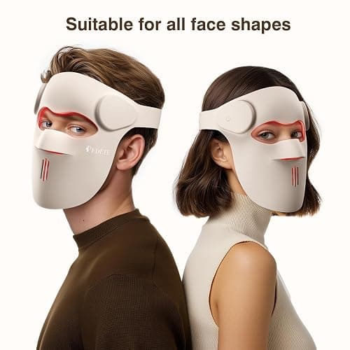 Red Light Therapy for Face, 9 Modes Wireless Face Mask Light Therapy, 850nm Infrared & Red Light Masks, 2500mAh Rechargeable, 3D Facial Fit, Light Therapy Skin Care At Home (480 Beads) thumbnail 8