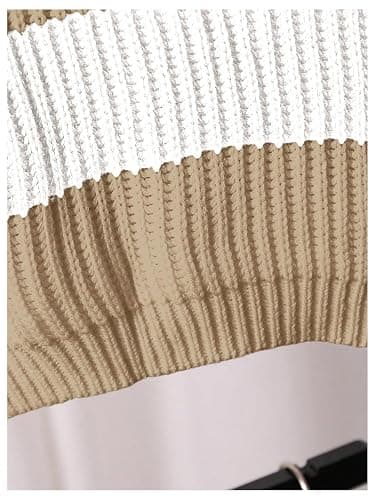 BEAUDRM Girl's Striped Sweater Cute Sweaters Long Sleeve Drop Shoulder Pullover Knit Tops thumbnail 5