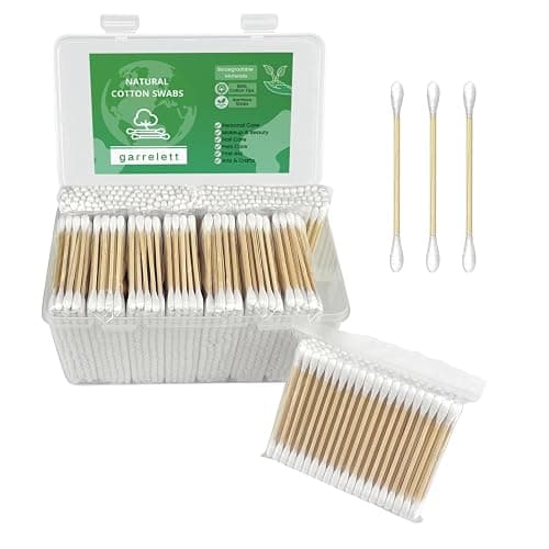 1000 ct (2000 Tips) Bamboo Cotton Swabs - Biodegradable Double Tips Cotton Buds - Natural Organic Cotton Swabs - Pure Cotton Buds For Ear Beauty & Personal Care - Image 1