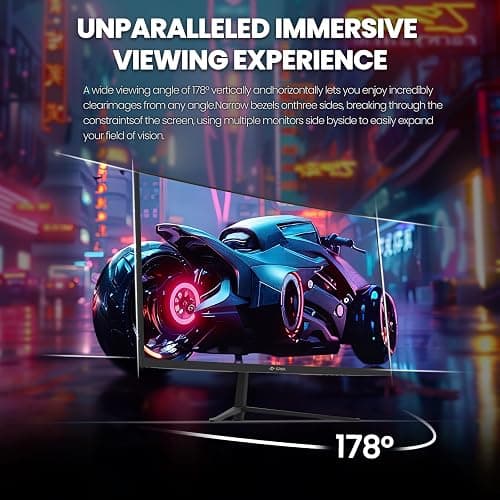 CRUA 24" FHD 1080P 200Hz Curved Gaming Monitor, FreeSync, Wall Mount, Black | Low Motion Blur, DP/HDMI, 99% sRGB Color, Eye Care, and 75x75mm Wall Mount for Esports, Console Gaming, Study, and Daily Work thumbnail 7