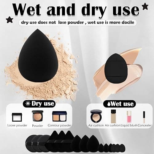 GZIXBDA Makeup Brush Set, 48Pcs Makeup Tool Set Premium Synthetic Foundation Concealers Powder Eye Shadows Makeup Brushes Kit for for Beginner Professional, Black thumbnail 5