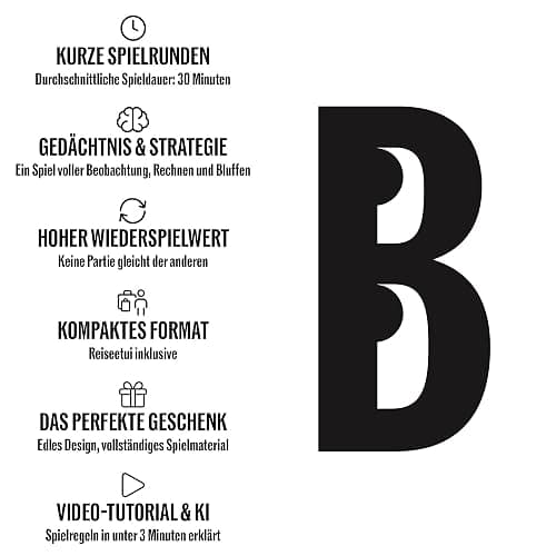 Bandit – Kartenspiel Erwachsene und Familie – Strategisches und schnelles Bluff Spiel für 2 bis 6 Spieler – Gedächtnis und Taktik – Kompaktes Format – Originelles Geschenk – Spielabende und Reisen thumbnail 2