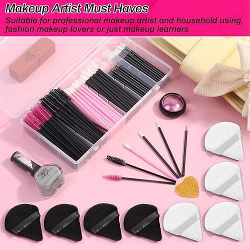Disposable Makeup Accessories: Triangle Puffs, Mascara Wands, Lip Applicators, Liner Brushes - Tools for Makeup Artist Supplies thumbnail 2
