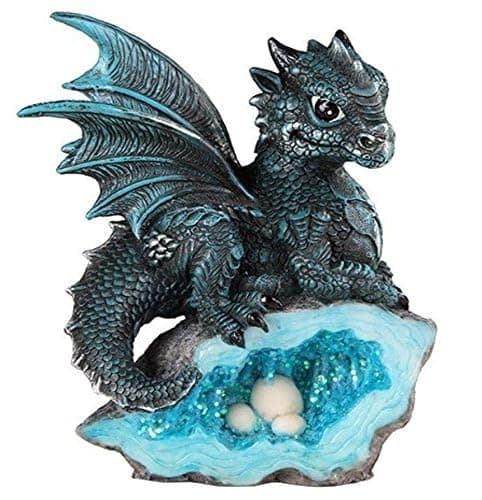 Le Elegant 71581 blue medieval baby dragon w/ crystal - Image 1