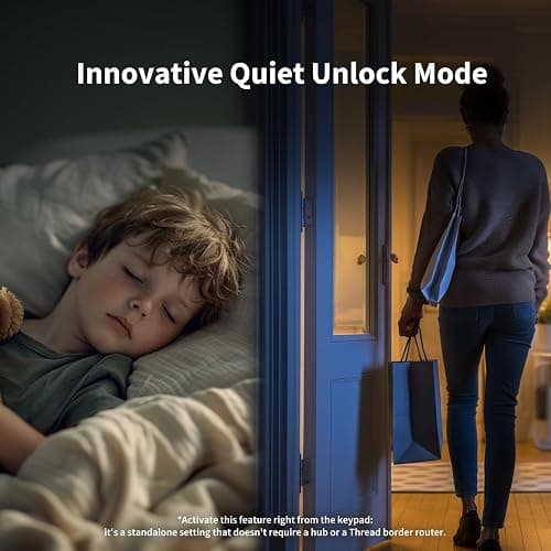 Aqara Smart Lock U200 (mit Fingerabdruck), Matter Over Thread, Smartes Türschloss mit Apple Home Key und Aufladbarem Akku, Unterstützt Homekit, Google Home, Alexa und SmartThings, Schwarz thumbnail 7