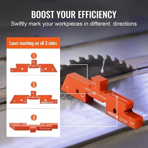 VEVOR Router Table Setup Bars, 14 pcs, Precision Aluminum Setup Blocks Height Gauge Set, with Laser Engraved Size Markings Storage Case, Measuring Depth Height Angle, for Router Table Saw Accessories thumbnail 5
