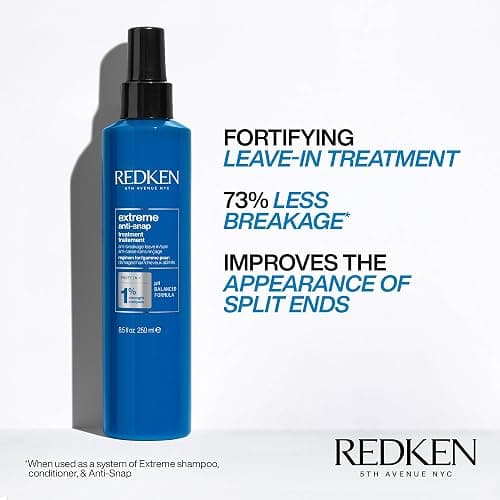 Redken Extreme Anti-Snap Anti-Breakage Leave-In Treatment For Distressed Hair - Fortifies & Helps Reduce Breakage, Infused With Proteins thumbnail 2
