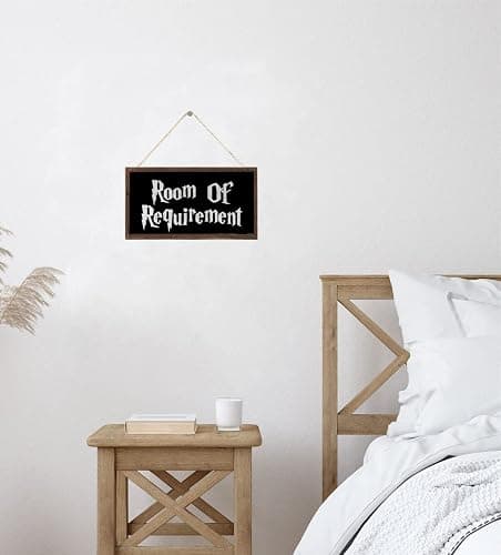 TOMATO FANQIE Room of Requirement Wizardry Hanging Plaque Magic Gift Bedroom Toilet Wood Sign (US-G005) thumbnail 2