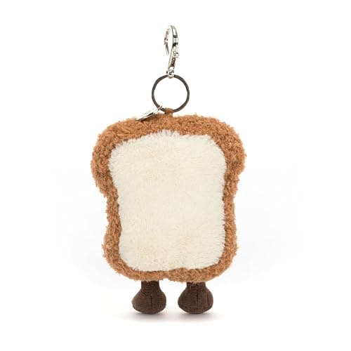 Jellycat Amuseables Toast Bag Charm, 5 inches - Food and Drink Plush Keychain - Great Gift Idea thumbnail 3