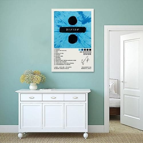 KUCOON Ed Sheeran Divide Album Cover Art Canvas 24x36inch(60x90cm) for Bedroom Decor thumbnail 4
