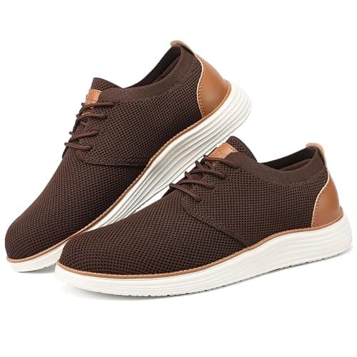 VILOCY Men's Fashion Dress Sneakers Casual Walking Shoes Business Oxfords Comfortable Breathable Lightweight Tennis thumbnail 7