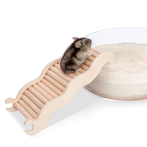 Niteangel Hamster Climbing Toy Wooden Ladder Bridge for Hamsters Gerbils Mice and Small Animals (Medium - 8.26'' L) thumbnail 4