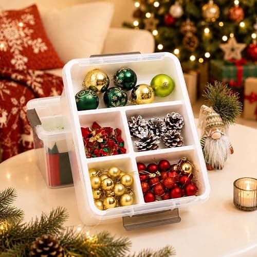Citylife 17QT Clear Craft Organizers and Storage Box with Removable Tray | Stackable Art Supply Organizer Storage Bins with Lids for Beads, Markers, Sewing, Tools, Playdoh, Coloring Books, Made in USA thumbnail 11