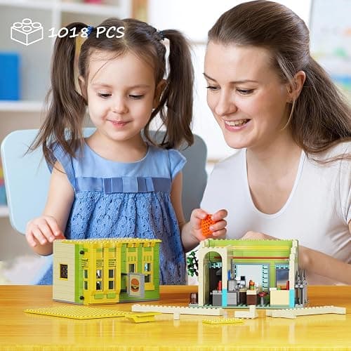 Happy Burgers House Building Set, The Bob's House Kuchi Kopi Building Blocks Toys Set Compatible with Lego, Great Gift and Collectibles Set for Belcher Family Cartoon TV Fans Boys & Girls(1018 PCS) thumbnail 7