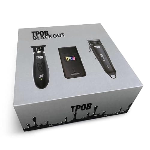 TPOB Slime 2 Black Clipper Trimmer Shaver Set Barber Hair Clippers for Men 6800 RPM with Rubber Case thumbnail 4