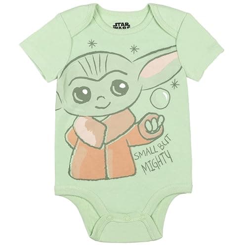 STAR WARS Chewbacca C-3PO R2-D2 Darth Vader Yoda 5 Pack Short Sleeve Bodysuits Newborn to Infant thumbnail 3