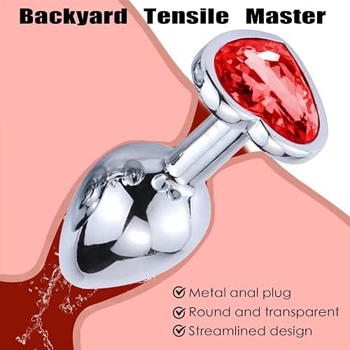 3 Pièces plug anale, Plug anale debutant Grand Moyenne Petite taille Plug,et Facilement Nettoyable,Jouets Sexuels Anaux De Luxe En Forme De Coeur Sex toys butt plug pour homme femme (Rouge) thumbnail 4