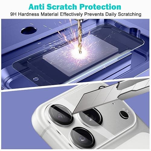 PEHAEL 3+3Pack for iPhone 17 Pro Privacy Screen Protector with Camera Lens Protector Full Coverage Anti-Spy Tempered Glass Film 9H Hardness Easy Installation Bubble Free [6.3 inch] thumbnail 6