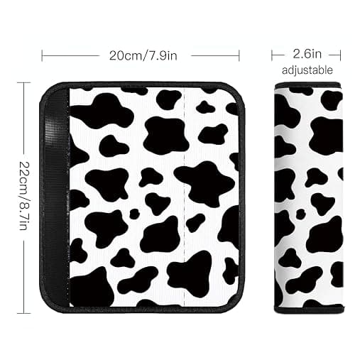 Mokiwala Car Seat Belt Pad Cover, 2-Pack Soft Car Safety Seat Belt Strap Shoulder Pad for Adults and Children, Suitable for Car Seat Belt, Backpack, Shoulder Bag (Cow Pattern) thumbnail 8