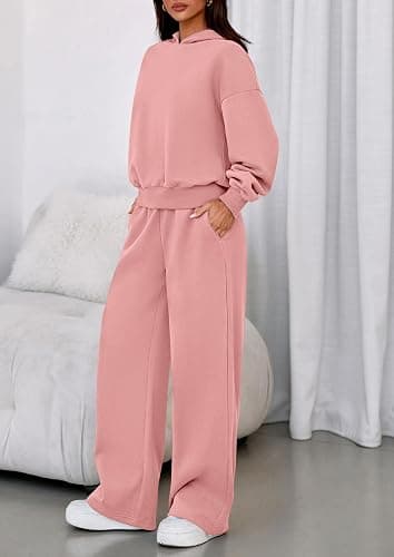 PRETTYGARDEN Womens Sweatsuits 2 Piece Set 2025 Casual Winter Long Sleeve Hoodie Loose Wide Leg Sweatpants Fall Tracksuit thumbnail 3