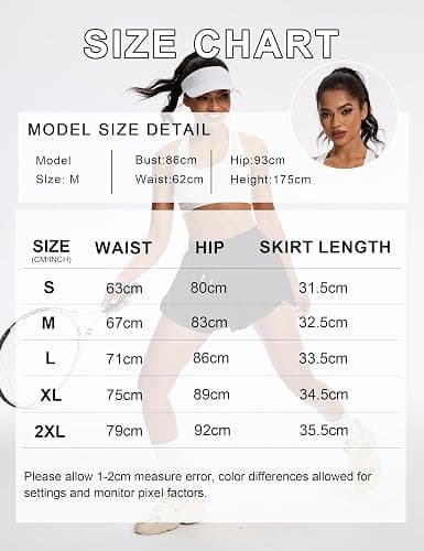 tanzdunsje Laufshorts Damen kurz Sportshorts 2 in 1,Tennis Gym Fitness RunningShorts mit 2 Taschen, Damen Schwarze Shorts Workout Sportrock Elastischer Bund, mit Innenfutter - XL - Schwarz thumbnail 5