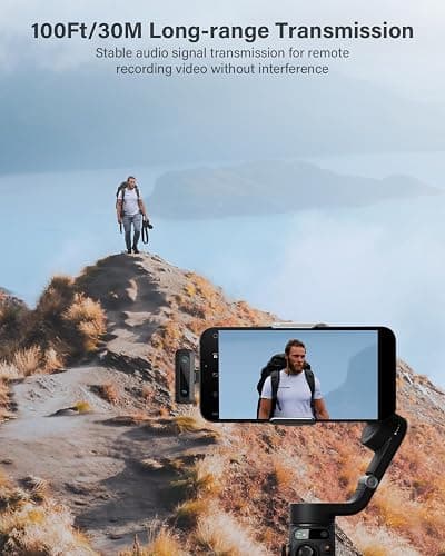 Wireless Lavalier Microphone for iPhone, iPad, Android Phone，2-Pack Mini Microphone with Noise Reduction, Auto Pairing and Mute & Reverb for Vlogging, Video Recording, TikTok, YouTube - Plug & Play thumbnail 5