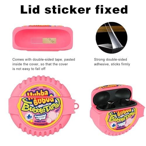 Jowhep Case for Beats Studio Buds Funny Unique 3D Design Cute Silicone Cover Fashion Kawaii Cool Fun Cartoon Wireless Powerbeats Cases for Beats Earbuds Headphones for Girls Boys Teen Bubble Gum thumbnail 4