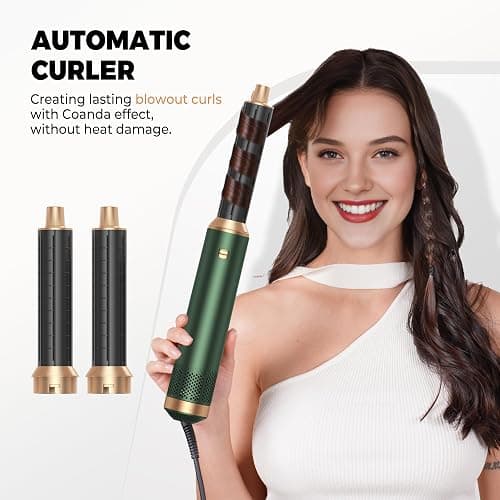 Hair Styler Set Stylingbürsten Hairstyler 5 in 1 Haarstyler, Airstyler Air Curlers Föhn 5 in 1 Mit Rundbürstenföhn Haarstyler Warmluftbürste Föhn Lockenstab Luft Für Glätten, Volumen, Locken thumbnail 3