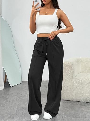 Trendy Queen Womens Wide Leg Sweatpants Baggy Loose Fall Barrel Casual Lounge Athletic Pants Comfy Teen Girl Cute y2k Joggers thumbnail 6