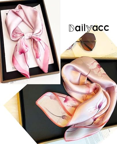 Dailyacc Hair Bandanas Scarf For Women Lightweight Fashion Neck Silk Satin Head Scarves For Sleeping Handbags Scarf thumbnail 5
