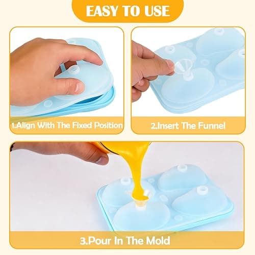 Palksky Mango Silicone Molds, 1Pack 4 Cavity 3D Fruit Pastry Molds for Chocolate, Candy, Ice Cream, Pudding, Jelly, Bakeware, Mousse Cakes Baking Supplies thumbnail 7