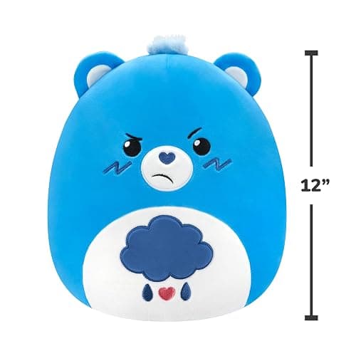 Squishmallows Original Care Bears 12in Grumpy Bear – Official Jazwares Plush (Medium-Sized) thumbnail 3