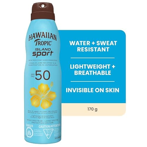 Hawaiian Tropic Island Sport Clear Spray Sunscreen SPF 50, 170g | Hawaiian Tropic Sunscreen SPF 50, Sunscreen, Spray On Sunscreen, Body Sunscreen Spray, 170g thumbnail 3