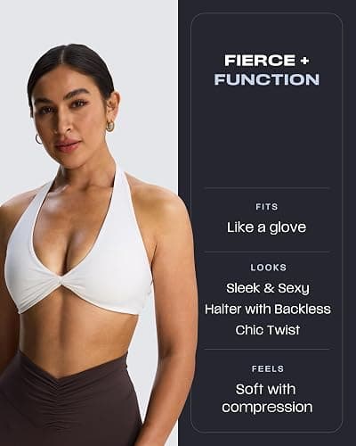 Aoxjox Women's Workout Halter Sport Bras Fitness Rosie Bra Yoga Crop Tank thumbnail 5
