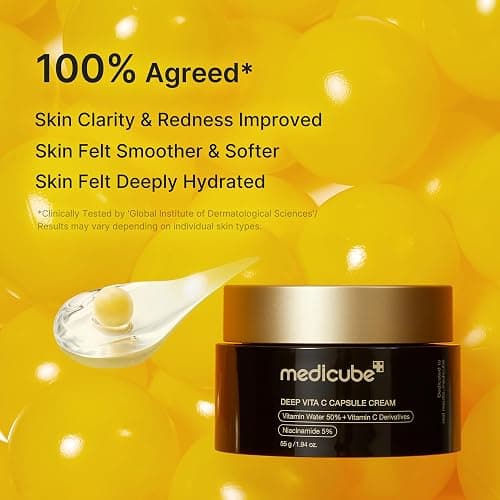 medicube Capsule Cream with Deep Vitamin C for Radiance | Liposome Vitamin C Golden Capsule for Radiance & Firm-Looking Skin - Hydrating Glow Gel Texture, Korean Skincare, 1.94 oz thumbnail 5