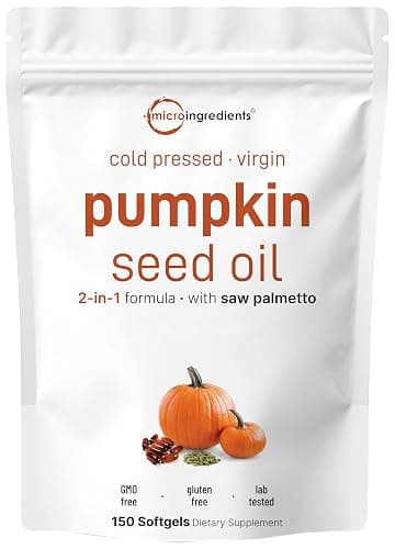 Micro Ingredients Pumpkin Seed Oil with Saw Palmetto, 150 Softgels | Cold Pressed, Pure Virgin Oil, Essential Fatty Acids, & Phytosterols | Natural Herbal Supplement | Non-GMO - Image 1