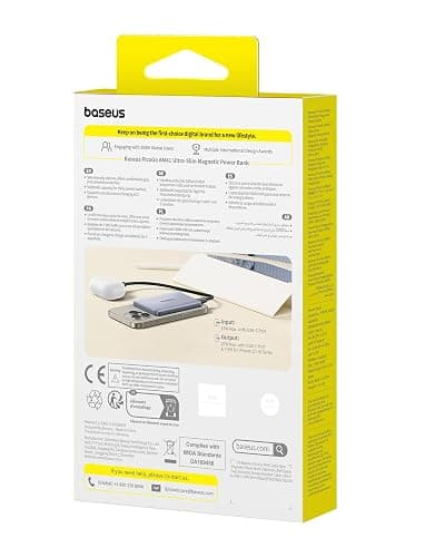 Baseus Picogo AM41 Power Bank, 0.3" Ultra Slim 5000mAh Magsafe Powerbank, PD 20W Fast Charging, Portable, Mini Wireless Magnetic Battery Pack with USB C Cable for iPhone 17 Air/16/15/14/13, Space Grey thumbnail 8